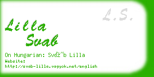 lilla svab business card